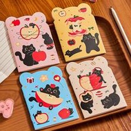 10/4pcs Cute Black Cat Portable Notebook (Size: 4.7*3.5 Inches), Cartoon Style Coil Notebook For Stu