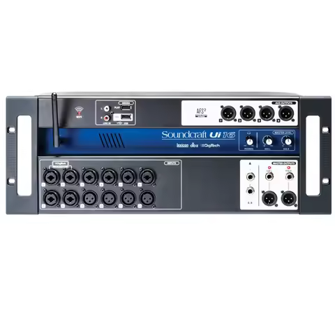 Soundcraft Ui16 16-channel Remote-controlled Digital Mixer with 12 Preamps, Wi-Fi, 4 Aux，Surfaceless