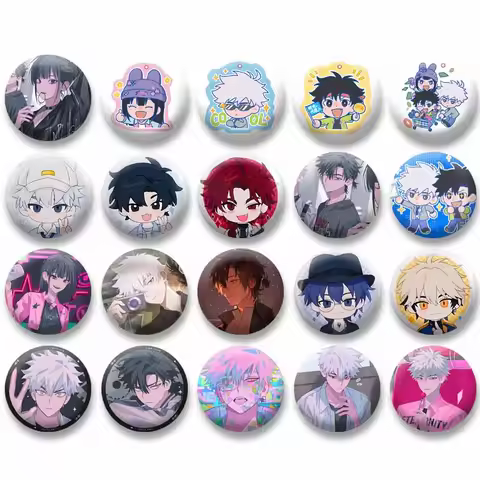 Anime Link Click Badges Tinplate Round Brooch Cheng Xiaoshi Lu Guang Qiao Ling Cosplay Button Pins W