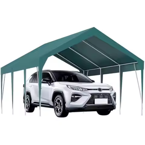 10 X 20 FT Heavy Duty Carport Canopy with Sturdy Frame, Portable Waterproof and UV-Resistant Garage