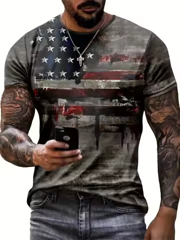 Vintage 66 Route T-Shirt for Men 3D Printed Biker Motor Men's T Shirts Oversized T Shirt Route 66 Ra