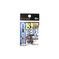 Sasame 210-C Power Stain Snap Swivel Smooth Spin Black Size 3 (1201)