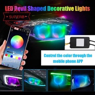 Car Rgb Led Dynamic Angel Eye Turn Signal Light Mobile Bluetooth App Control B9p6