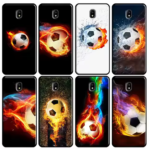 Fire Football Soccer ball Cover Samsung Galaxy A3 A5 2016 J1 J3 J4 J5 J6 J7 2017 J2 Core J8 A9 A8 A6