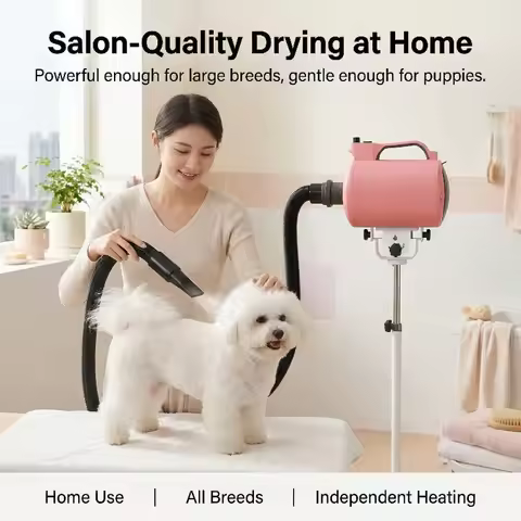 Plastic Super Cyclone Professional Pet Dog Hair Dryer Blaster High Velocity Grooming Blower Heating 