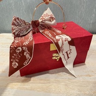 Mooncake Box Handheld Wedding Candy Box Bridesmaid Metal Empty Box Wedding Favor Gift Box