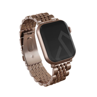 BURGA METAL BRACELET APPLE WATCH BAND สาย APPLE WATCH 9 / 8 / 7 / 6 / 5 / 4 / 3 / 2 / 1 / SE 1 / SE 2 / ULTRA 1 / ULTRA 2 ขนาด 42 / 44 / 45 / 49MM - ROSE GOLD