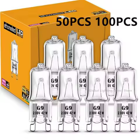 Wholesale 50/100PCS G9 220V 25W 33W 60W Eco Halogen Light Bulbs Capsule LED Lamp Bulb Inserted Beads
