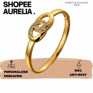 (13-21cm)GT265 Gelang Rantai Tangan Titanium Bangle Gift Wedding Jewellery Gold Silver Bracelets gel