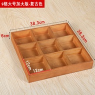 Hộp Đựng Nhiều Ô Cổ Điển Mặt Bàn Tạp Hóa Zakka Hộp Kẻ Ô Bằng Gỗ 12 Ô Hộp Chia Ngăn Hộp Gỗ Mọng Nước