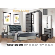 Home Living 3D Melamine 5ft x 7ft Bedroom set / 5ft x7ft Wardrobe / Set Bilik Tidur 5 kaki / Almari 