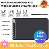 HUION Inspiroy Dial Q620M Wireless Graphic Drawing Tablet, 8 Press Keys and Dial Controller, Android