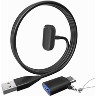 USB Charger for Fitbit Charge 6/5 Luxe, Magnetic Charging Cable with Reset Button, Power Cord Replac