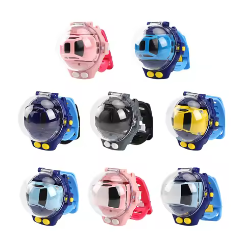 4CH 1/58 Wrist Watch Controlled 5km/h 2.4GHz RC Small Racing Car Game Toys