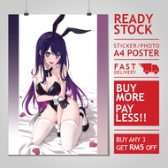 (READY STOCK) Oshi No Ko A4 Photo Poster/Sticker | Ai Hoshino Poster #5 | A4 Photo Poster/Sticker Wa