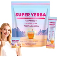 Generic Yerba Mate Instant Tea Powder, 30 Super Mate Raspberry Lemonade Tea Powder, Organic Energy B