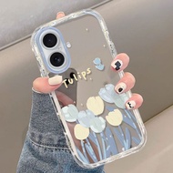 苹果17镜面手机壳郁金香iPhone17Air/17Pro/17ProMax气囊防摔10.28Apple 17 Mirror Phone Case Tulip iPh20251028