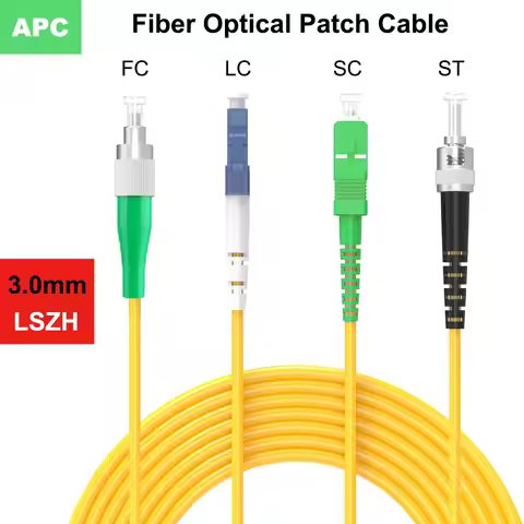 LC/SC/FC/ST APC/UPC Fiber Optical Patch Cable Single mode Simplex 3.0mm 9/125um LSZH OS2 Fiber Optic