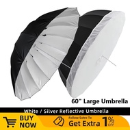 Godox 60" 150cm 75" 185cm Black White or Black Silver Reflective Umbrella Studio Light Umbrella with
