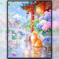 Diamond Painting Cat 2026 New Style Forbidden City Landscape Diamond Painting Material Package Full 