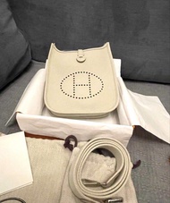 Hermes Mini Evelyne  Beton 冰川白