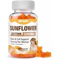 ABYSSUS Sunflower Lecithin Gummies 1200mg – Soy-Free Phosphatidyl Choline for Women, Brain & Liver &