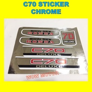 C70 STICKER SET CHROME CP STICKER CHROME SET HONDA CUP C70 STRIKE KROM C70 STIC CP CHROME STICKER C7