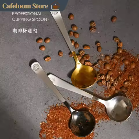 Brewista Coffee Cupping Spoon Titanium Plated Stainless Steel Pour Over Coffee Tasting With Storage 