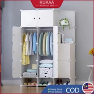 Kukaa DIY Almari Baju Murah Clothes Cabinet Design Plastic Wardrobe Dust Water Resistance Almari 衣柜