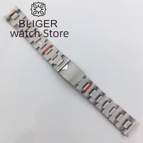 BLIGER 20mm 22mm 904L Ssolid Stainless Steel Bracelet Watch Strap Fits 39mm/40mm/41mm Case