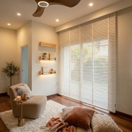 50mm PS Timber Blinds | Custom Made Window Blinds | Waterproof Wood Venetian Blind | Tirai Kayu | Fr