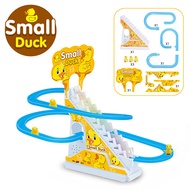 Duck Climbing Stairs Track Toy Children's Electronic Educational Toy  Music Children Race Track Toys