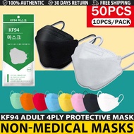 Kf94 Mask 100pcs Made in Korea Original Kf94 Mask Malaysia Kn95 Mask Local Protective 4ply Face Mask Washable Dust Mask