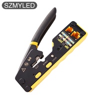 Crimp Tool Pass Through Crimper Cutter For Cat6 Cat5 Cat5e 8P8C Modular Connector Integrated Crimpin