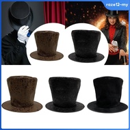 [RazecaMY] Magician Hat Flat Top Carnival Nightclub Steampunk Funky 7.87" Tall Top Hat
