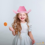 PEF-Kids Cowboy Wide Brim Western Cowgirl Hat with Adjustable Strap  Costume Accessories