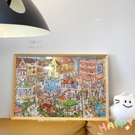 Manufacturer Straight Hair Simple Wooden Photo Frame Wall Hanging Puzzle Mounting Oil Painting 20cm 