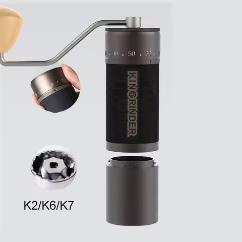 Kingrinder K2/K6/k7 Manual Coffee Grinder 48mm burr Stainless Steel Adjustable Setting Hand Coffee G
