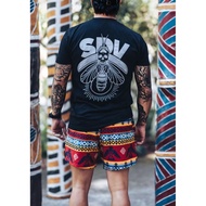 Bee Print Men's Military Style Outdoor Athleisure 100% Cotton High Quality Breathable T-Shirt Short 