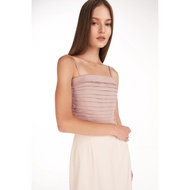 THECLOSETLOVER ELLEN PLEATED TOP IN DUSTY PINK