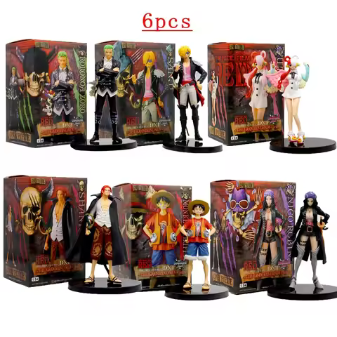One Piece Anime Action Figures Red Robin Roronoa Zoro Luffy Nami Sanji Uta - Theatrical Edition Coll