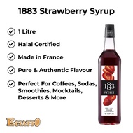 1883 MAISON ROUTIN 1883 Strawberry Syrup For Sparkling Soda Strawberry Syrup Halal Sparkling Water M