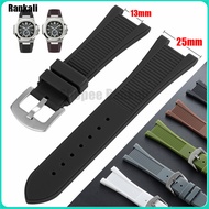 Silicone Watch Strap 25x13mm Rubber Watch Band for Patek Philippe Aquanaut Series 5711/5712/5726/598