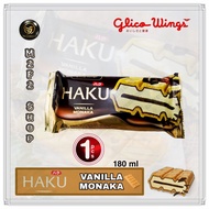 Glico Ice Cream HAKU Vanilla Monaka | Es Krim Vanila - 180 ml (Satuan)