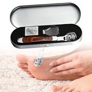 Iron Box Packaging Stainless Steel Foot Callus Shaver, Detachable Blade Design Heel Hard Skin Remove