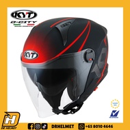 KYT DCITY Colorful Matt Red Helmet | PSB Approved Helmets | KYT D-City | DR Helmet Motorsports