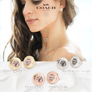 coach 閃鑽耳環