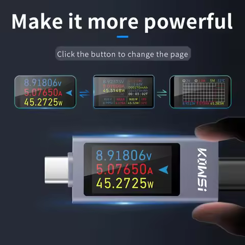 Multi-function Type-C Voltage Tester Color Screen Digital Power Meter Voltage Current Monitor Chargi