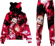 Anime Hoodie Sweatpants Set Sweatshirts Hoodies Casual Pullover Tracksuit Gifts For Women Men Adult