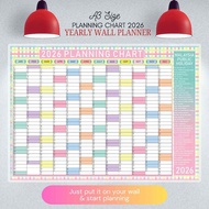 A3 WALL KALENDAR 2026 / 100 DAYS COUNTDOWN / KALENDAR 2026/ PLANNING CHART
